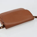 Burberrys Shoulder Bag Leather Brown Gold Auth 187376-6