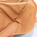 CELINE Macadam Canvas Hand Bag PVC Leather Brown Gold Auth 187377-18