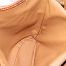 CELINE Macadam Canvas Hand Bag PVC Leather Brown Gold Auth 187377-19