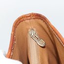 CELINE Macadam Canvas Hand Bag PVC Leather Brown Gold Auth 187377-20