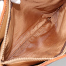 CELINE Macadam Canvas Hand Bag PVC Leather Brown Gold Auth 187377-11