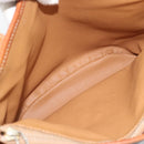 CELINE Macadam Canvas Hand Bag PVC Leather Brown Gold Auth 187377-21