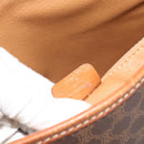 CELINE Macadam Canvas Hand Bag PVC Leather Brown Gold Auth 187377-12