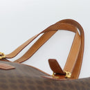 CELINE Macadam Canvas Hand Bag PVC Leather Brown Gold Auth 187377-8