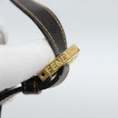 FENDI Zucca Canvas Pouch Black Brown Auth 187379-18