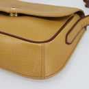 CARTIER Shoulder Bag Leather Yellow Gold Auth 187380-9