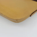 CARTIER Shoulder Bag Leather Yellow Gold Auth 187380-15