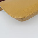 CARTIER Shoulder Bag Leather Yellow Gold Auth 187380-16