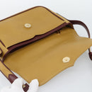 CARTIER Shoulder Bag Leather Yellow Gold Auth 187380-10