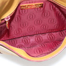 CARTIER Shoulder Bag Leather Yellow Gold Auth 187380-12