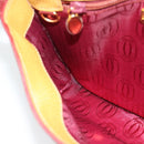 CARTIER Shoulder Bag Leather Yellow Gold Auth 187380-18