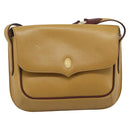 CARTIER Shoulder Bag Leather Yellow Gold Auth 187380-13