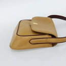 CARTIER Shoulder Bag Leather Yellow Gold Auth 187380-4