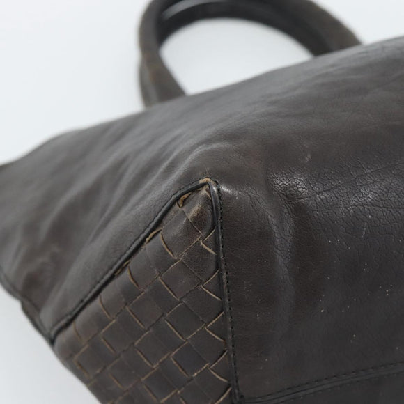 BOTTEGA VENETA INTRECCIATO Tote Bag Leather Black Auth 187381