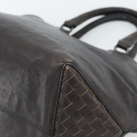 BOTTEGA VENETA INTRECCIATO Tote Bag Leather Black Auth 187381