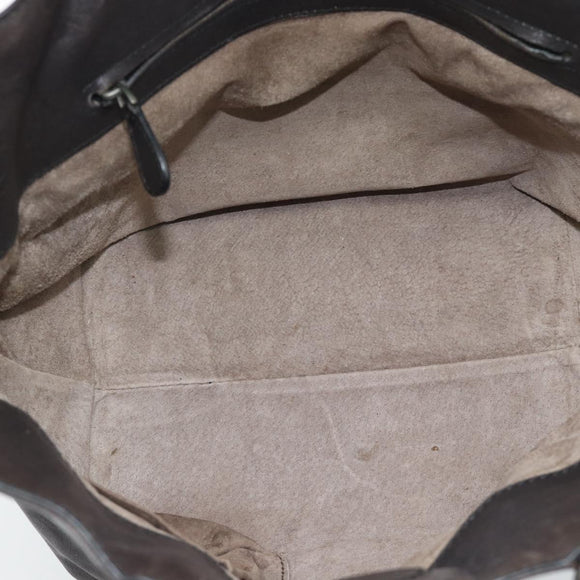 BOTTEGA VENETA INTRECCIATO Tote Bag Leather Black Auth 187381