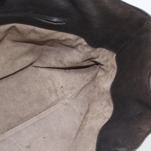 BOTTEGA VENETA INTRECCIATO Tote Bag Leather Black Auth 187381