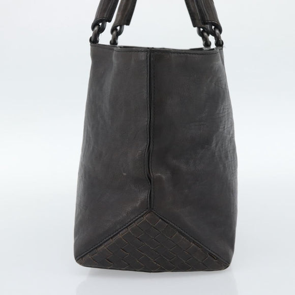 BOTTEGA VENETA INTRECCIATO Tote Bag Leather Black Auth 187381