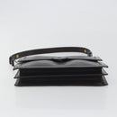 SAINT LAURENT Shoulder Bag Leather Brown Gold Auth 187382-10