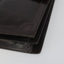 SAINT LAURENT Shoulder Bag Leather Brown Gold Auth 187382-11