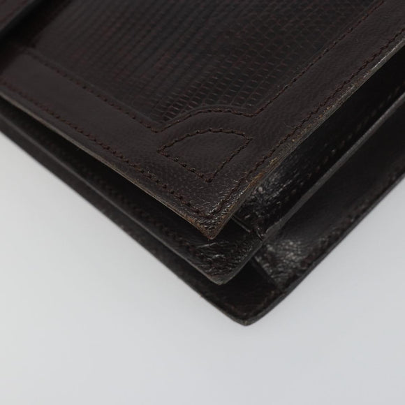 SAINT LAURENT Shoulder Bag Leather Brown Gold Auth 187382