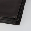 SAINT LAURENT Shoulder Bag Leather Brown Gold Auth 187382-13