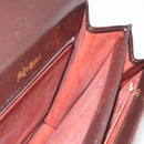 SAINT LAURENT Shoulder Bag Leather Brown Gold Auth 187382-20