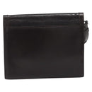 SAINT LAURENT Shoulder Bag Leather Brown Gold Auth 187382-3