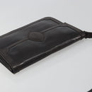 SAINT LAURENT Shoulder Bag Leather Brown Gold Auth 187382-7