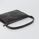 SAINT LAURENT Shoulder Bag Leather Brown Gold Auth 187382-8