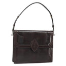 SAINT LAURENT Shoulder Bag Leather Brown Gold Auth 187382A-1
