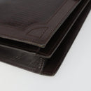 SAINT LAURENT Shoulder Bag Leather Brown Gold Auth 187382A-10