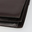 SAINT LAURENT Shoulder Bag Leather Brown Gold Auth 187382A-12