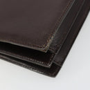 SAINT LAURENT Shoulder Bag Leather Brown Gold Auth 187382A-13