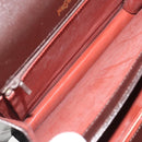 SAINT LAURENT Shoulder Bag Leather Brown Gold Auth 187382A-18
