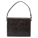 SAINT LAURENT Shoulder Bag Leather Brown Gold Auth 187382A-2