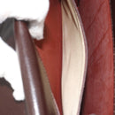 SAINT LAURENT Shoulder Bag Leather Brown Gold Auth 187382A-22