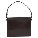 SAINT LAURENT Shoulder Bag Leather Brown Gold Auth 187382A-3