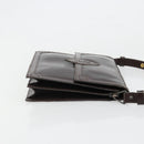 SAINT LAURENT Shoulder Bag Leather Brown Gold Auth 187382A-4