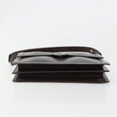 SAINT LAURENT Shoulder Bag Leather Brown Gold Auth 187382A-9