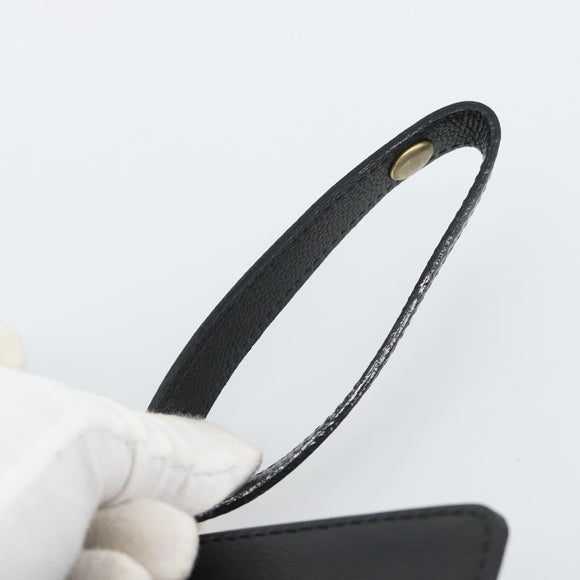 SAINT LAURENT Clutch Bag Leather Black Gold Auth 187383