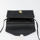 Christian Dior Trotter Canvas Shoulder Bag Vintage Black Gold Auth 187384-10