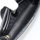 Christian Dior Trotter Canvas Shoulder Bag Vintage Black Gold Auth 187384-12