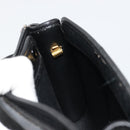 Christian Dior Trotter Canvas Shoulder Bag Vintage Black Gold Auth 187384-18