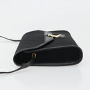 Christian Dior Trotter Canvas Shoulder Bag Vintage Black Gold Auth 187384-4