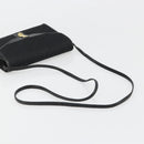 Christian Dior Trotter Canvas Shoulder Bag Vintage Black Gold Auth 187384-7
