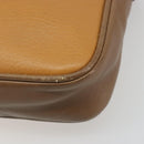 LOEWE Shoulder Bag Leather Brown gold Auth 187385-9