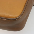 LOEWE Shoulder Bag Leather Brown gold Auth 187385-15