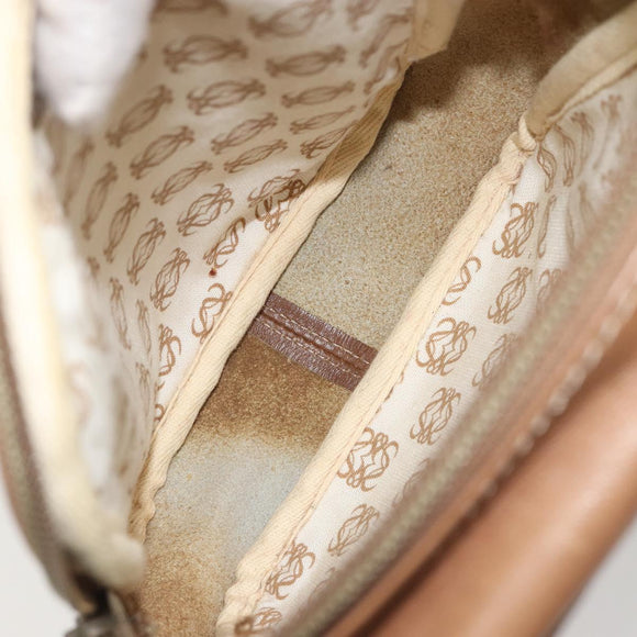 LOEWE Shoulder Bag Leather Brown gold Auth 187385
