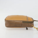 LOEWE Shoulder Bag Leather Brown gold Auth 187385-3